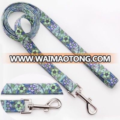 Pet product stylish polyester dog leash with heat transfer printed