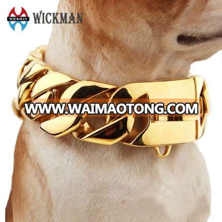 pet product stainless steel dog training collar custom pet dog collar with buckle